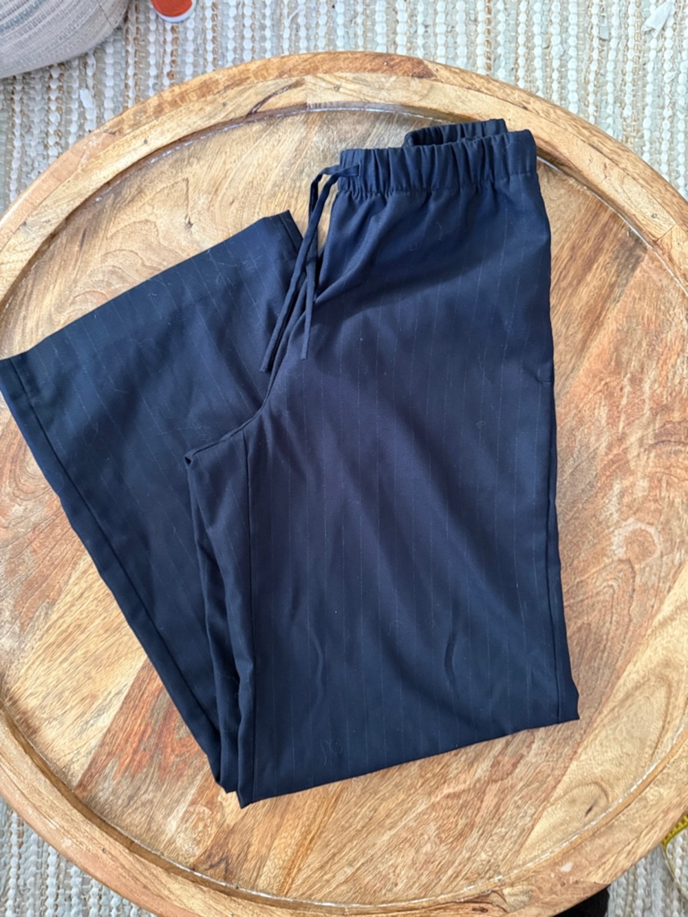 Wilfred The Lodge Pants Navy Pinstripe Size Small